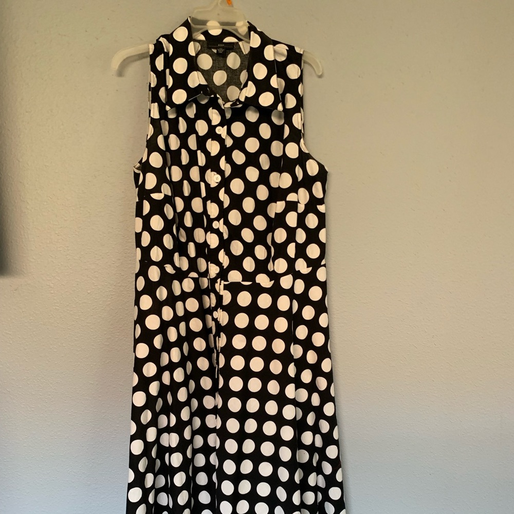 Full Skirt Pokadot Dress